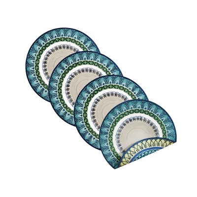 Villeroy & Boch - Casale Blu Cotton Fabric Reversible Round Placemat Set of 4 - 15" Round