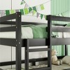 Whisen Rubber Wood Detachable Triple Twin Bunk Bed with Two Built-in Ladders and Guardrails - image 4 of 4