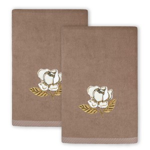 Linum Home Textiles 100% Turkish Cotton MAGGIE Embellished Towel