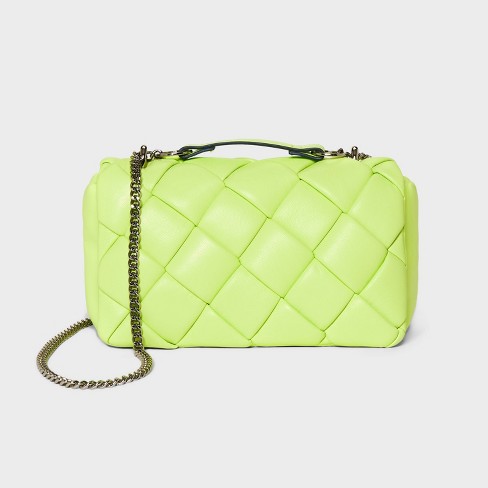 Neon Color Bag Set For Women, Crocodile Embossed Shell Handbags