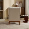 CAVINAS 26.18" Wide Modern Accent Chair, Upholstered High Back Armchair with Walnut Wood Legs, for Living Room, Bedroom - 4 of 4