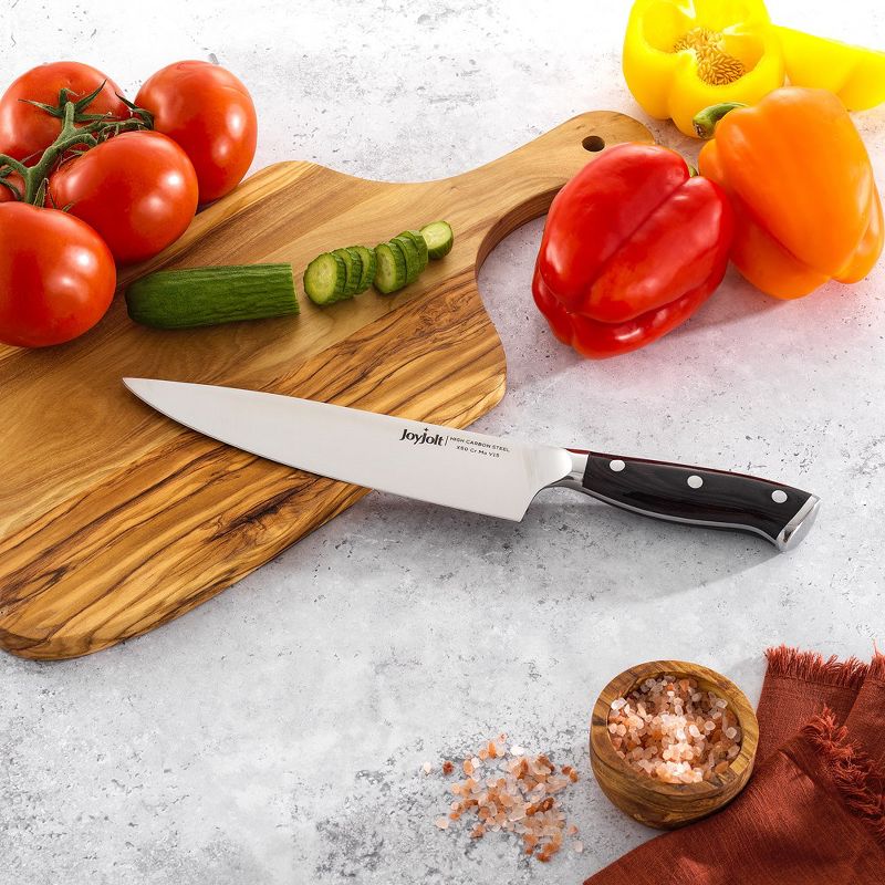 JoyJolt 8” Chef Knife Stainless Steel Kitchen Knife, 4 of 8