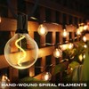 BrightLux 12ct LED 24ft Spiral G50 Indoor Outdoor Filament String Lights Warm White Bulbs with Black Wire: ETL Listed, Electric Powered - 4 of 4