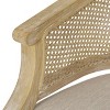 CAVINAS French Country Armchair with Curved Back,Rubberwood Accent Chair,Classic Lounge Chair for Living Room,Bedroom&Study,Upholstered seat - 4 of 4