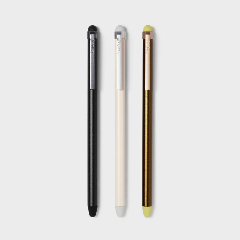 Stylus Pen 3pk - heyday&#8482; Black/Olive/Stone White, 1 of 6