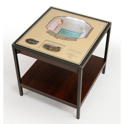 NCAA Florida Gators 25-Layer StadiumViews Lighted End Table