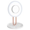 Halo LED Lighted Makeup Mirror with Standing Base and 7X Magnifying Round Shape Travel Vanity Mirror - 3 of 4