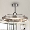 Parrot Uncle  27.5" Brushed Nickel Integrated LED Indoor 6-Speed Caged Ceiling Fan, Modern - 2 of 4