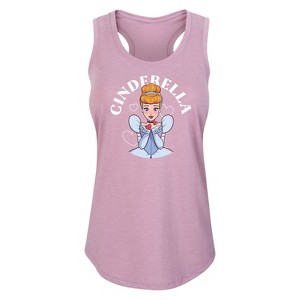 Women's - Disney Princess - Cinderella Kiss Graphic Racerback Tank - 1 of 4