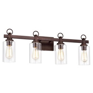Chloe Lighting Exton Transitional 4 Light Oil Rubbed Bronze Bath Vanity Fixture 29" Wide - 1 of 4