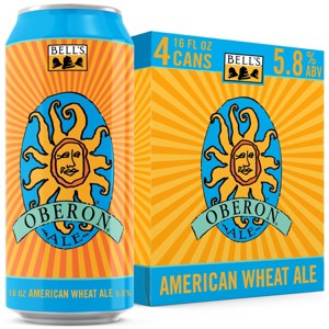 Bell's Oberon Wheat Ale Beer - 4pk/16 fl Cans - 1 of 4