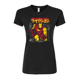 Women's - Marvel - Iron Man Katakana Fitted Graphic T-Shirt - 1 of 2