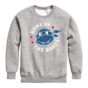 Boys' - Teenage Mutant Ninja Turtles - Born Raised USA Graphic Long Sleeve Fleece Sweatshirt - 1 of 4