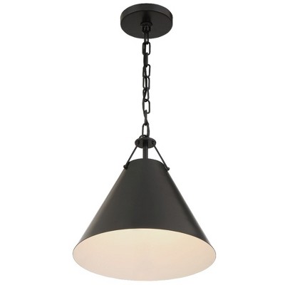 Vibrant Gold and Blue Mini Pendant Light with Steel Shade