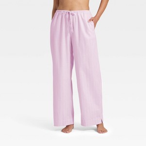 Women's Flannel Wide Leg Pajama Pants - Wild Fable™ - 1 of 3