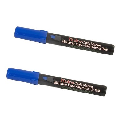 JAM Paper Chisel Tip Erasable Chalk Markers Blue 2/Pack 526483BUA