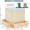 3-Panel Outdoor Privacy Screen with Planter Box,Wooden Fence Cover for Patio & Garden,Perfect for Hiding AC Units,Trash Cans,Pool Pumps & Equipment - 4 of 4