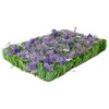 Northlight Mixed Floral and Grass Artificial Spring Mat - 13" - Purple and Green - 3 of 3