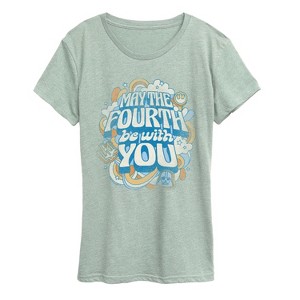 Women's - Star Wars - May The Fourth Be With You Short Sleeve Graphic T-Shirt - 1 of 3