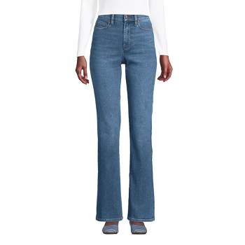 Lands' End Women's Recover High Rise Bootcut Blue Jeans