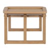 Anybear Modern 2 Pcs Nesting Rattan Wood+ MDF Coffee Table Set - 4 of 4