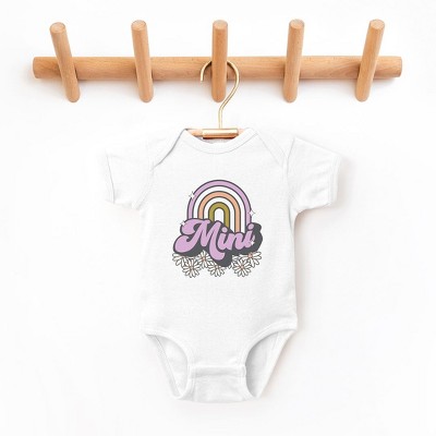 The Juniper Shop Mini Rainbow Flowers Baby Bodysuit