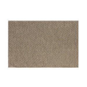 TOWN & COUNTRY BASICS Pax Herringbone Textured Solid Everwash® Washable Area Rug, Low Pile, Non-Slip, Pet & Family Friendly Rug, Brown, 2'11"x4'11" - 1 of 4