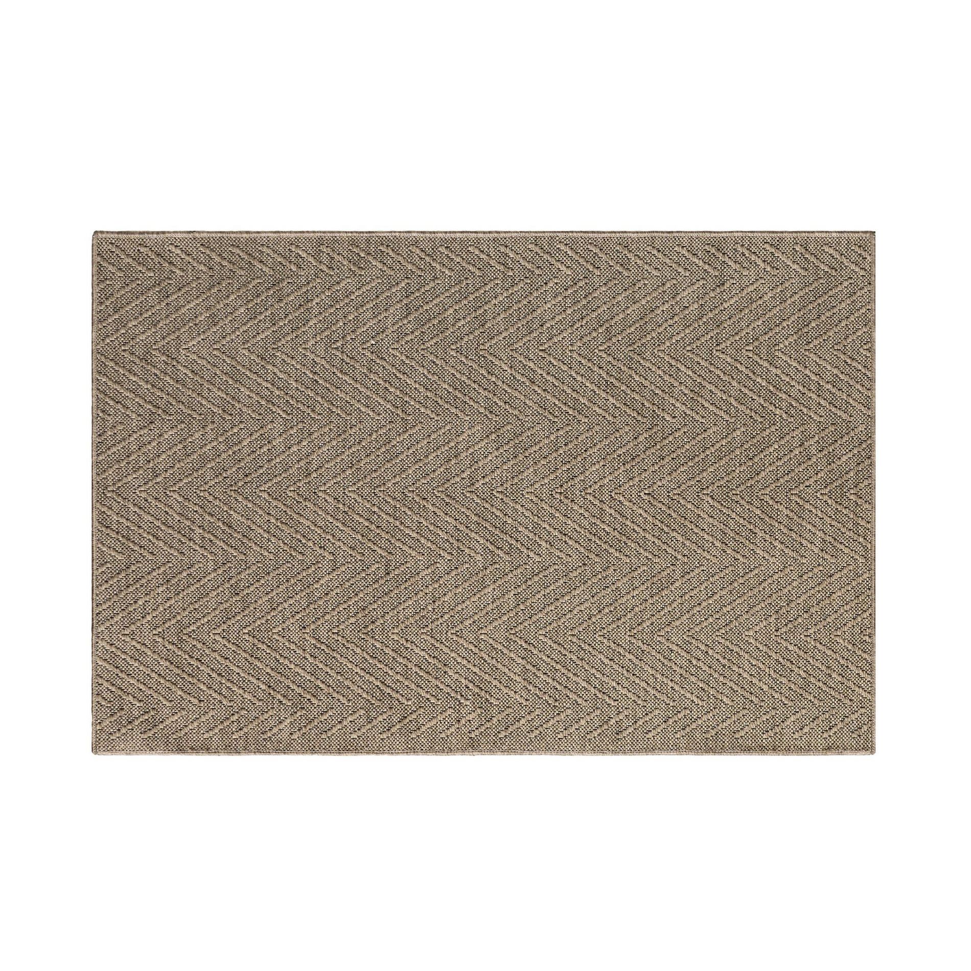 TOWN & COUNTRY BASICS Pax Herringbone Textured Solid Everwash® Washable Area Rug, Low Pile, Non-Slip, Easy Clean Pet Friendly Rug, Brown, 1'11"x2'11"