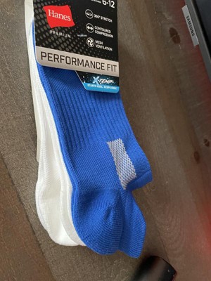 Hanes Premium Men's Nylon Performance Heel Shield Socks 3pk - Blue 6-12 ...
