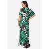 Jessica London Women's Plus Size Stretch Knit Cold Shoulder Maxi Dress - 3 of 4