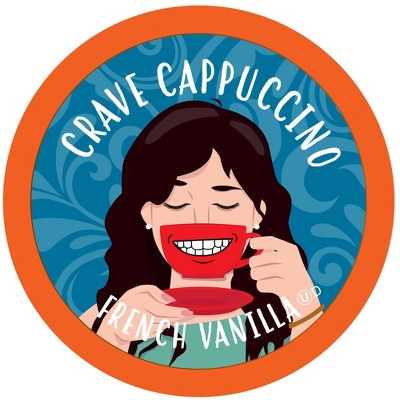Crave Beverages French Vanilla Cappuccino Flavored Pods, Keurig 2.0, 40 Ct