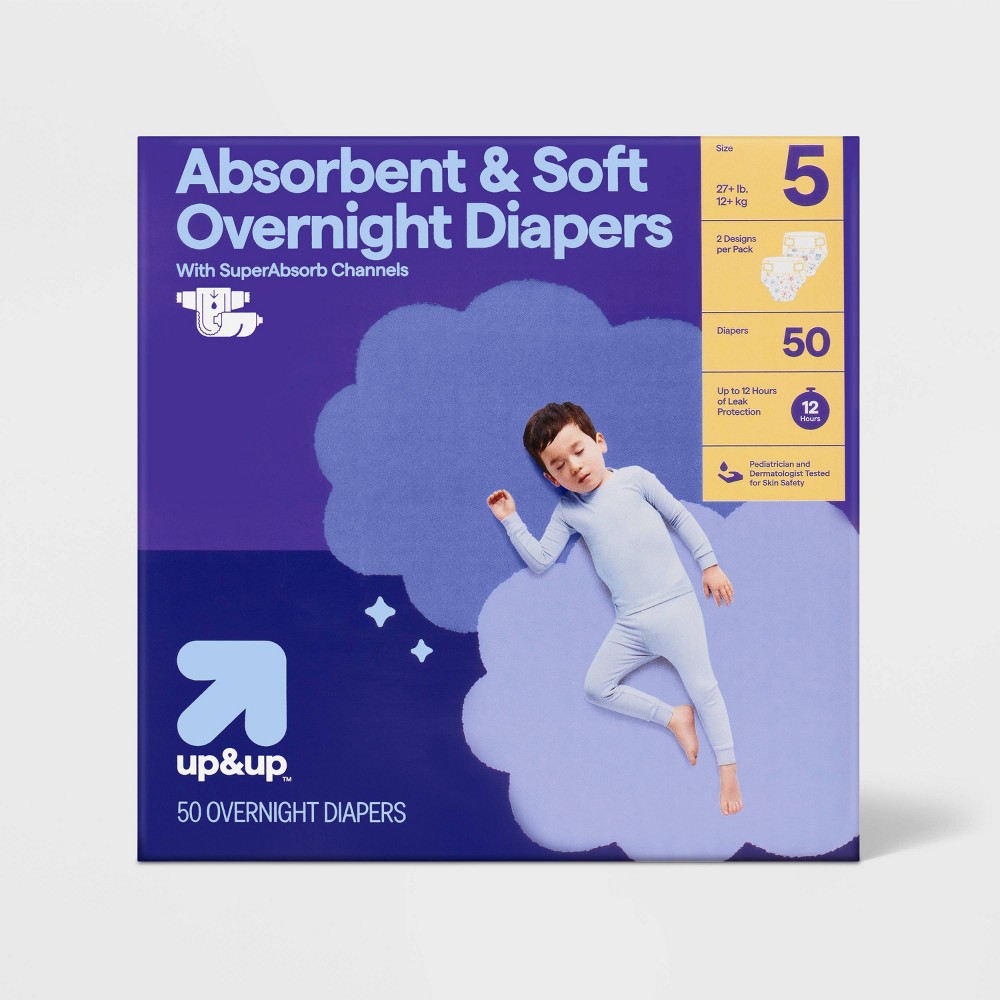 Photos - Nappies Disposable Overnight Diapers - Size 5 - 50ct - up&up™