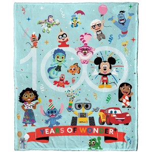 Northwest Disney 100 Silk Touch Throw Blanket, 50" x 60", Years of Wonder - 1 of 4