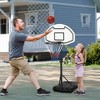 RISOKEYS Poolside Basketball Hoop, Height Adjustable 3-4FT, with 30 in Backboard and Wheels - 2 of 4