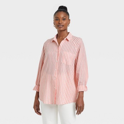 Women's Long Sleeve Boyfriend Fit Linen Button-Down Shirt - Universal Thread™