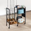 VEVOR Fishing Rod Holder for 12-Rods, Mobile Fishing Pole Rack Cart with Wheels, Fish Gear Equipment Organizer for Garage Home Indoor Use,Black - 2 of 4
