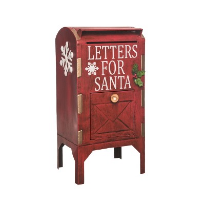 Transpac Metal 21 in. Red Christmas Letters For Santa Mailbox