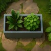 LeisureMod Rectangular Fiberstone Planter with Drainage Holes – Indoor & Outdoor Use, Stylish Home Planter – Bloom Collection - 4 of 4