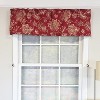 RLF Home 100% Cotton High Quality Reagan Tailored Window Valance with 1.5" Rod Pocket 50" W X 12" L Red - 2 of 4