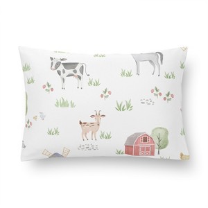 Sweet Jojo Designs Boy, Girl, Unisex/Gender Neutral Mini Pillow with Pillowcase 12 x 8 in. Farm Animals Multicolor - 1 of 4