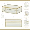 Cheung's Lume Glass & Metal Frame Storage Box - Gold - 2 of 4