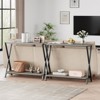 Narrow Console Table Small Entryway Table 2-Tier Display Table with Shelves - 3 of 4