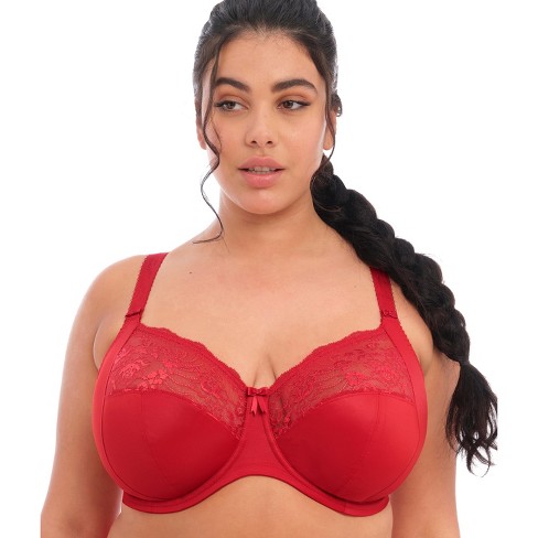 Curvy Couture Women's Plus Size No Show Lace Unlined Underwire Bra Diva Red  44c : Target