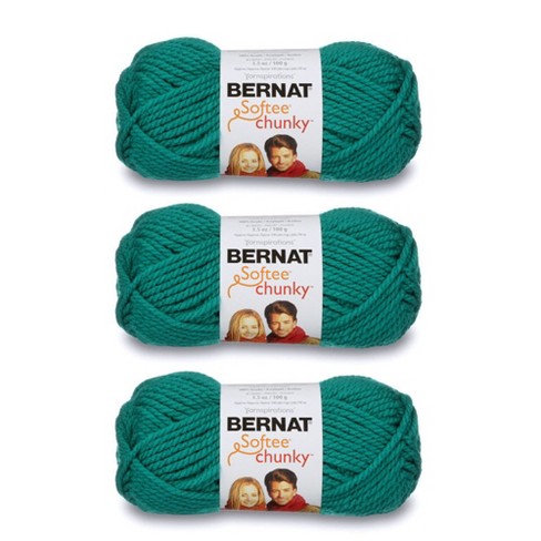 Bernat Softee Chunky Emerald Yarn - 3 Pack Of 100g/3.5oz - Acrylic
