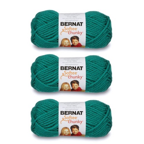 Pack of 2) Bernat Softee Chunky Yarn-Berry Red