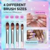 MelodySusie 4Pcs Acrylic Nail Brush Set - Size 8/10/12/14 - 4 of 4