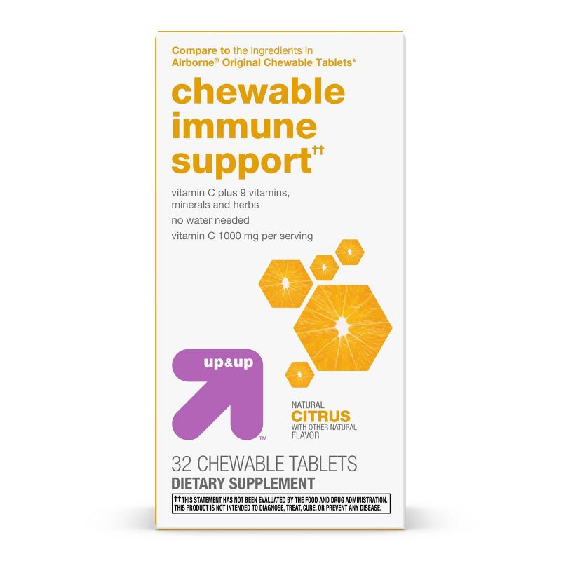 Immune System Support Chewable Tablets - Citrus Flavor - 32ct - up &#38; up&#8482;, 1 of 6
