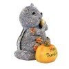 Roman 7.5 Inch Pudgy Pal Chipmunk Figure Thanksgiving Pumpkin Harvest Leaves Animal Statues - 3 of 3