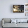 Trademark Fine Art Dan Mirica  Children playing football in Zanzibar Canvas Wall Art - 2 of 4