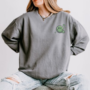 S.W.Smiley Boba - Women's Lightweight Garment Dyed Sweatshirt - 1 of 4